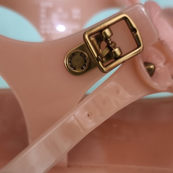 Coach Jelly T-strap Sandals - Pink Tea Rose - Picture 4 of 7